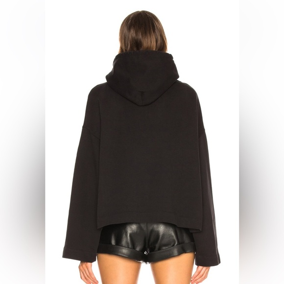 ACNE STUDIOS Black Joghy Cropped Hooded Sweatshirt XS - Picture 4 of 10